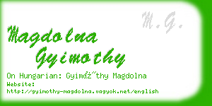 magdolna gyimothy business card